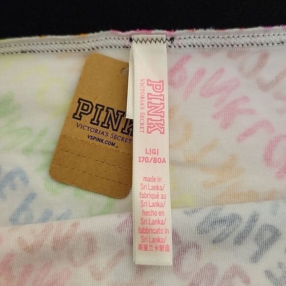 VICTORIA'S SECRET PINK Panty Bundle Rainbow Logo Hipster + Salmon Cheeky Large - Picture 4 of 7